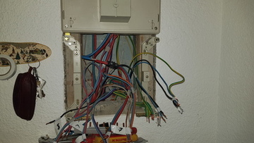 Tableau électrique pendant chantier