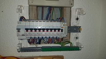 Tableau électrique pendant chantier